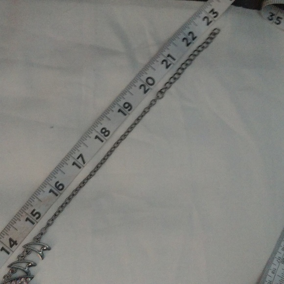 Necklace Skeleton with Bat Wings Halloween Rhinestone Bling Costume Gothic Punk - Picture 13 of 15